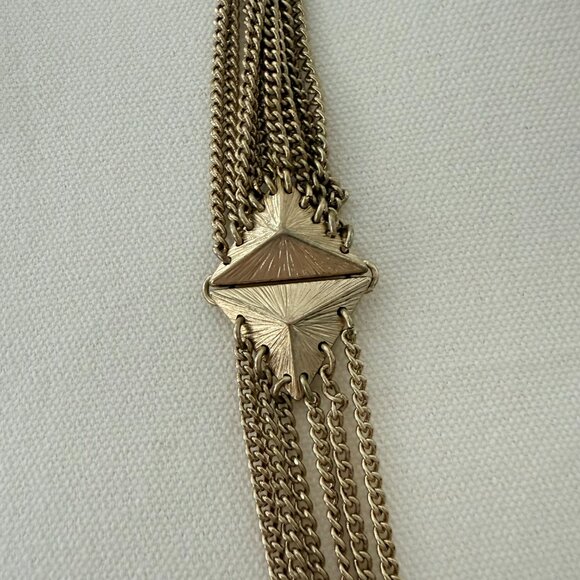 ✨ Vintage Multi-Strand Gold Tone Statement Necklace ✨ - Picture 3 of 10